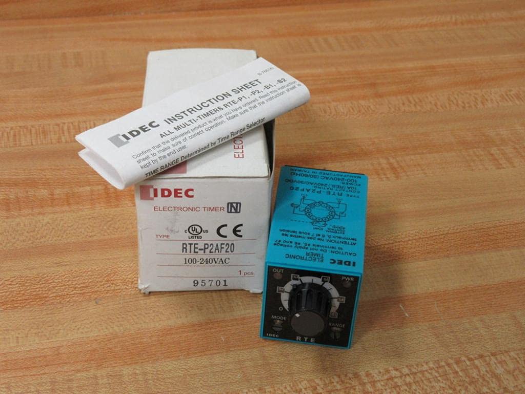 IDEC RTE-P2AF20 Electromechanical Multifunction Timer - Industrial Automation, HVAC, and Electrical Control Systems