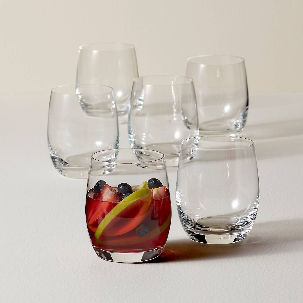 Premium Tuscany Classics Small Tumbler Glasses Set of 6 - Elegant Drinking Glasses for Cocktails, Juice & Iced Coffee - Perfect for Home Bar, Dinner Parties & Outdoor Entertaining