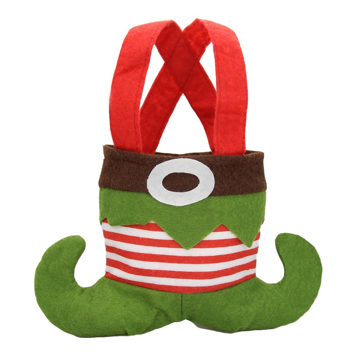 Wowlife Christmas Secret Santa Candy Bags - 12 Pack Elf Socks Style Holiday Gift Bags for Candy, Treats & Cutlery - Perfect for Office Parties, School Events & Family Gatherings