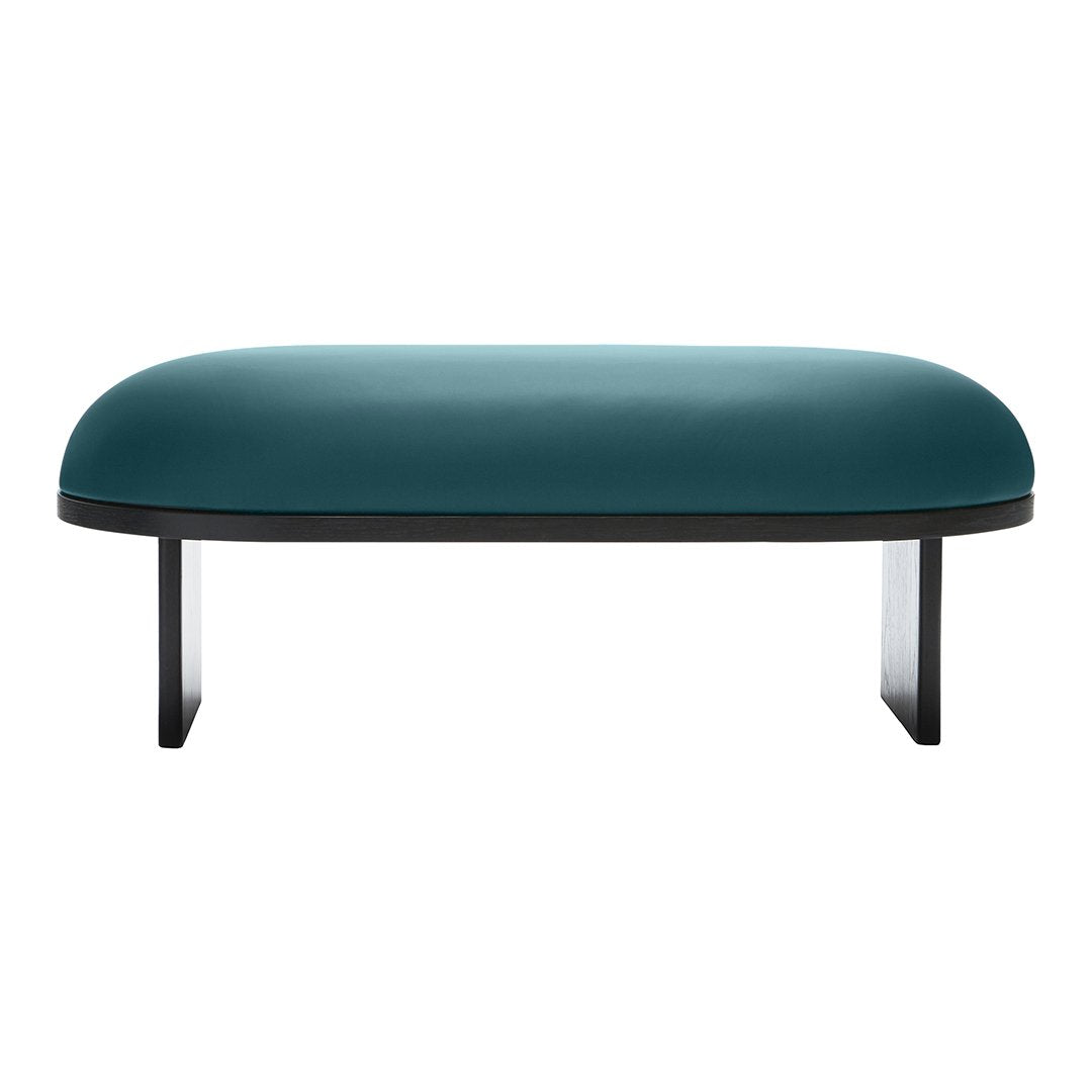 Anza Bench Upholstered - Modern Fabric Bench with Solid Wood Legs for Living Room, Bedroom or Entryway Seating