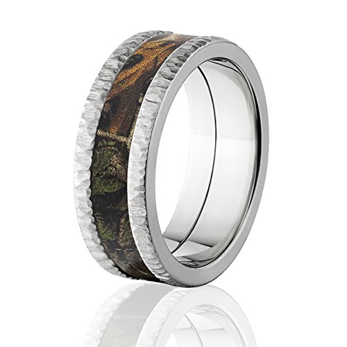 Realtree Xtra Camo Rings - Premium Treebark Finish Camouflage Bands for Hunting, Outdoor Gear & Tactical Accessories