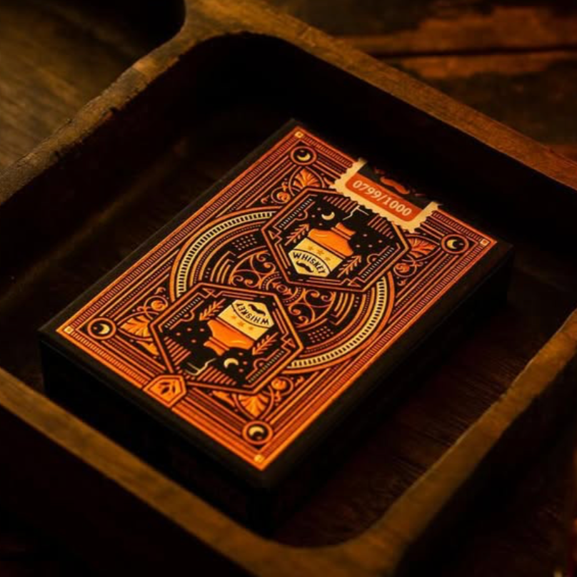 Premium Whiskey Themed Playing Cards - 52 Poker Deck for Bourbon & Scotch Lovers - Perfect for Game Nights, Gifts & Bar Decor