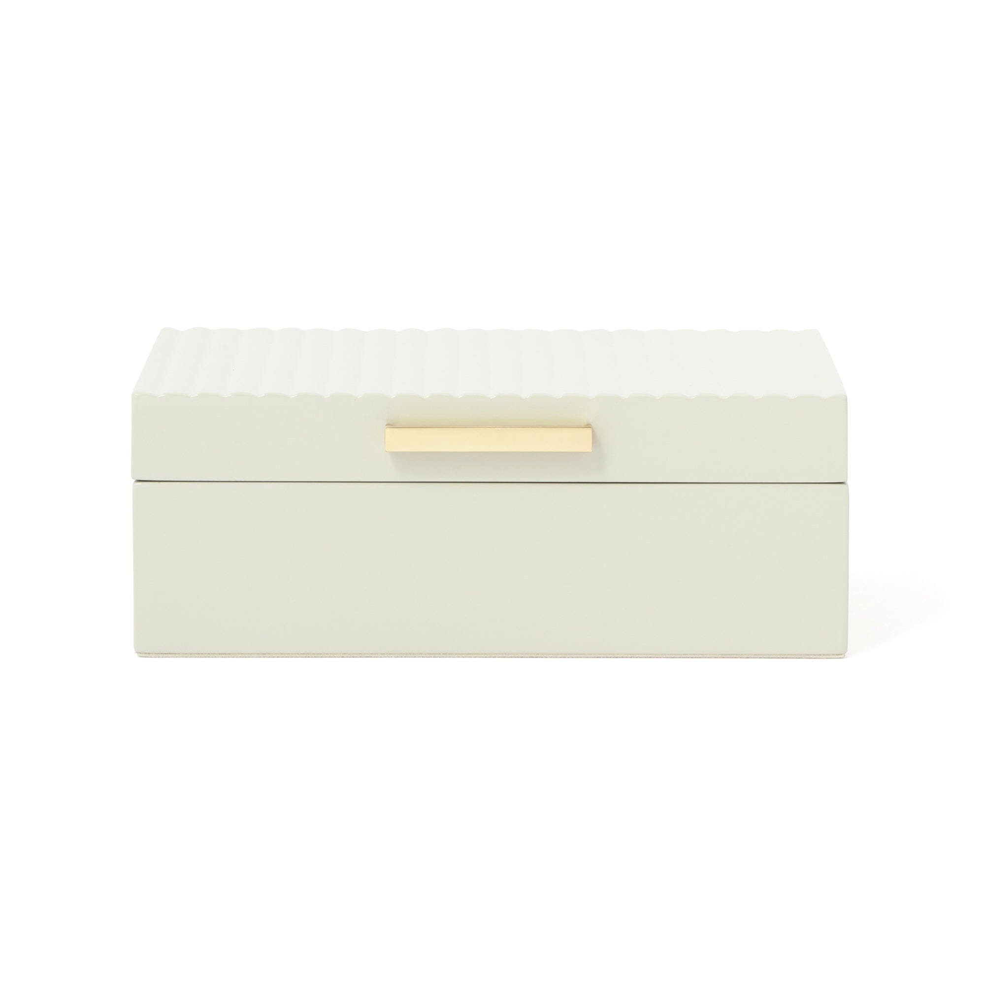 Elegant Grey Lacquer Stripe Jewelry Box - Small Size for Rings, Earrings & Necklaces - Perfect for Travel, Home Decor & Gift Giving