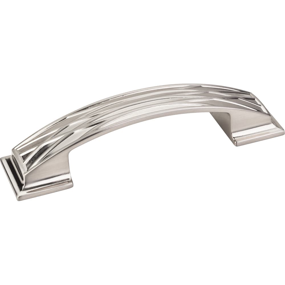 Aberdeen Lined Pull 96mm Center to Center Satin Nickel Cabinet Handle - Perfect for Kitchen Cabinets, Drawers, and Furniture Hardware