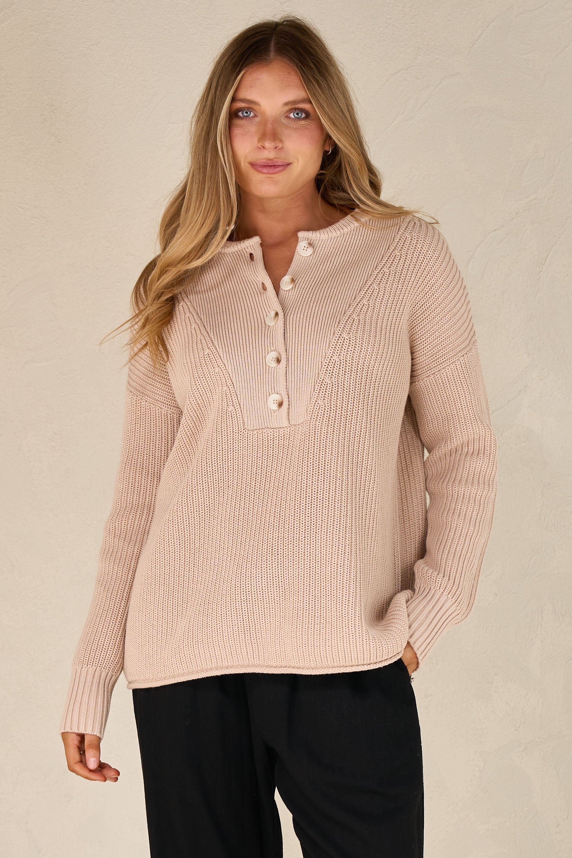 Bound To Be Sweater in Biscuit Color | Cozy Knit Pullover for Women | Perfect for Fall & Winter Outfits, Casual Wear, and Layering