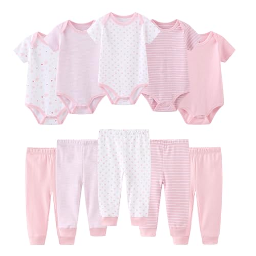 Light Pink Star Stripe Set 10 Pieces