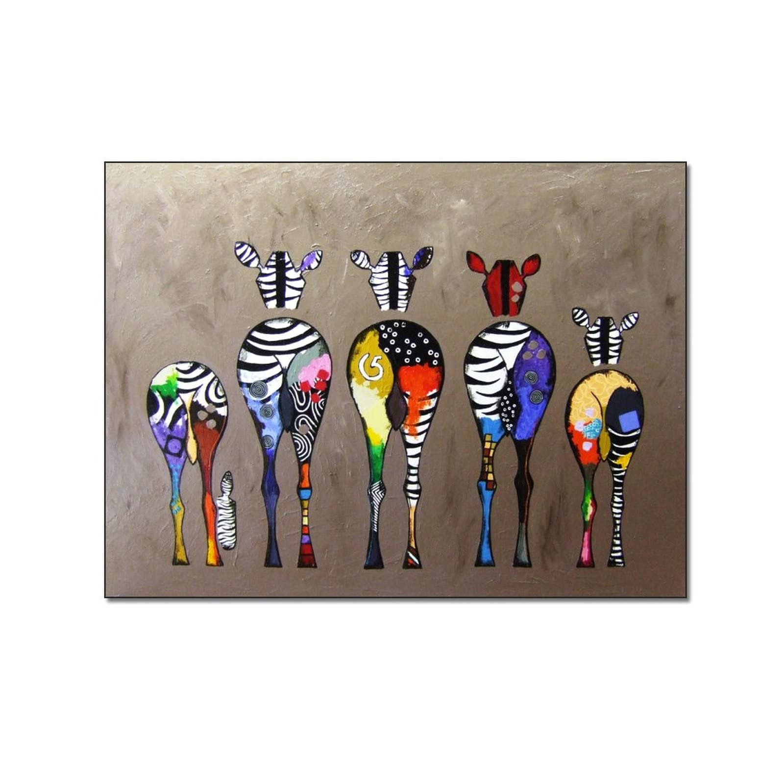 24x36 Inch Funny Abstract Horse Butts Poster - Modern Canvas Wall Art for Home & Office Decor - Aesthetic Room Posters with Frame - Perfect Gift for Animal Lovers (51x66cm)