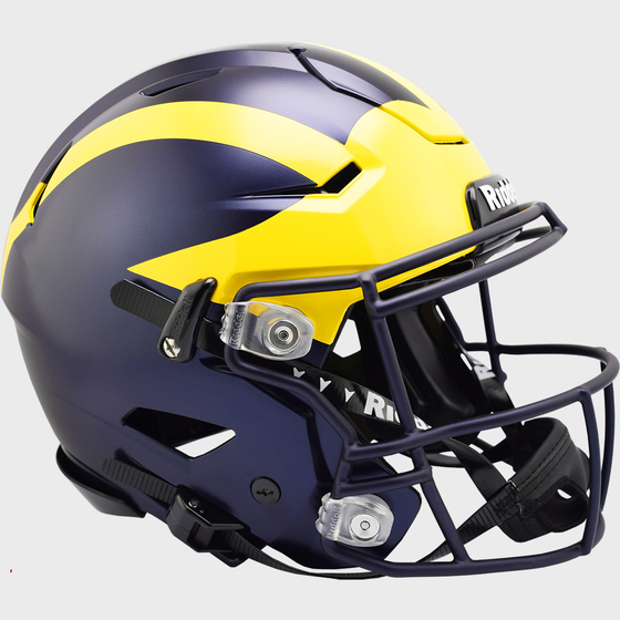 Authentic Michigan Wolverines SpeedFlex Football Helmet - Official NCAA College Team Gear for Games, Training & Fan Collection
