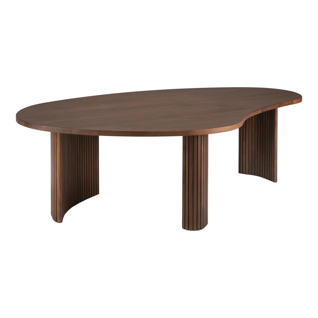 Modern Boomerang Shaped Coffee Table - Stylish Living Room Furniture for Small Spaces, Home Decor & Office Use