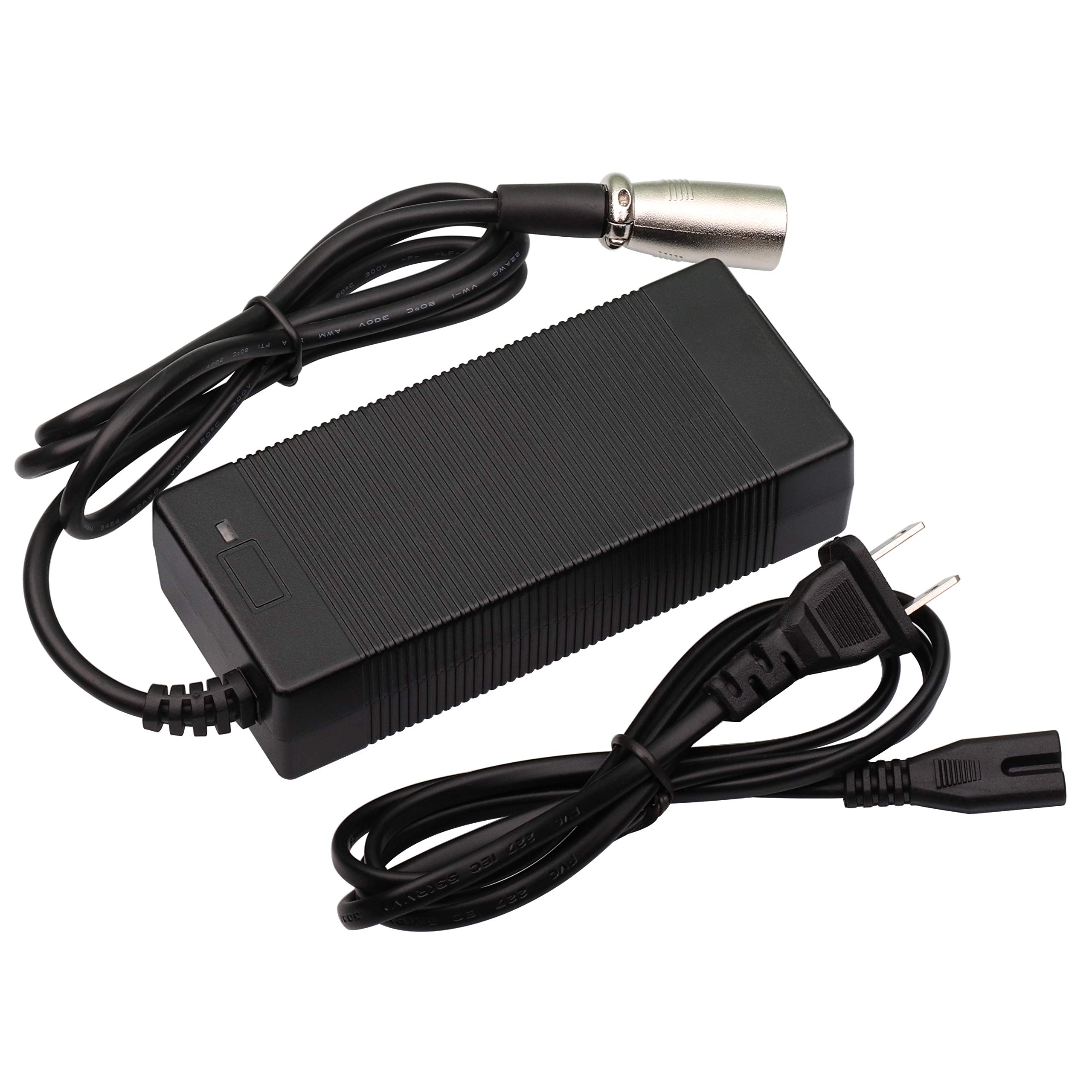 48V 1.5A Lithium Battery Charger with XLR Connector - 54.6V Output for 13S 48V Li-ion/Li-poly E-Bike - Perfect for Electric Bicycle Charging & Maintenance