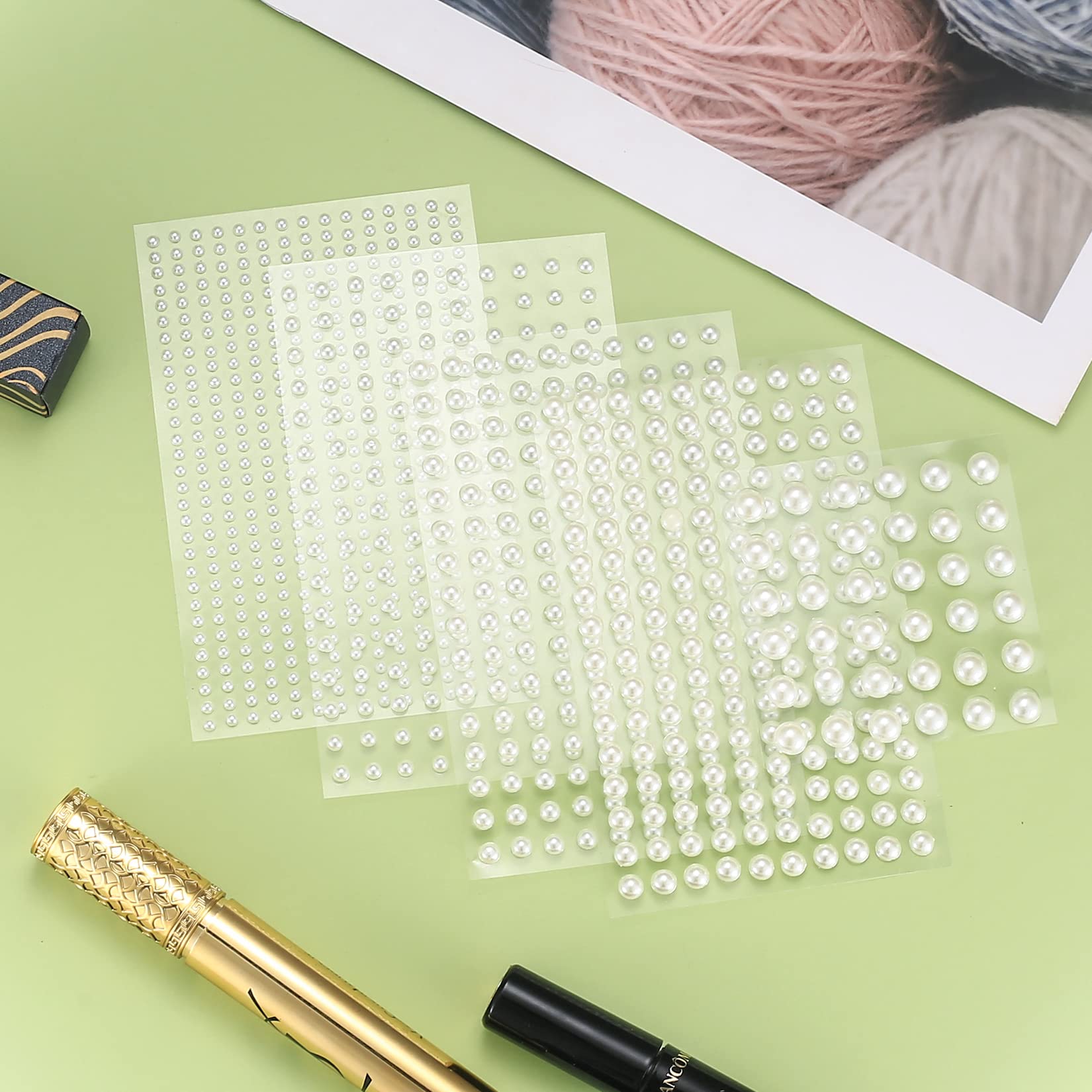 3040 Pcs Self-Adhesive Rhinestone Stickers - Clear Crystal Gems for DIY Face, Nail, Hair, Makeup & Holiday Decorations (Halloween, Christmas, Carnival) - Perfect for Costumes, Nail Art, Festival Outfits & Home Decor