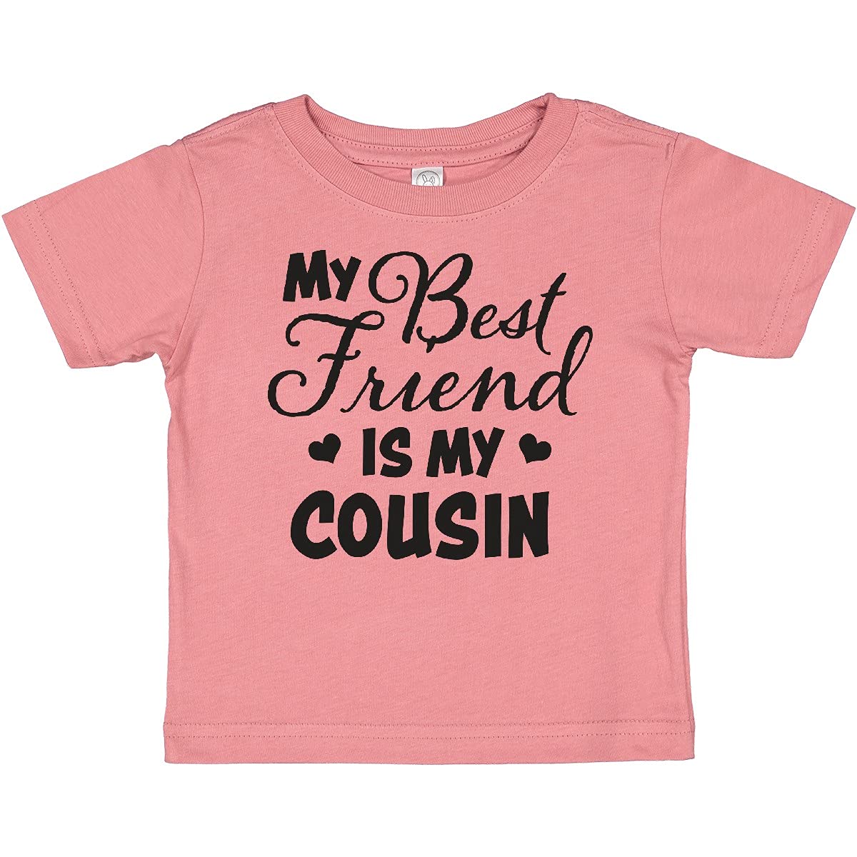 My Best Friend is My Cousin with Hearts Baby T-Shirt - Perfect for Family Gatherings and Playdates