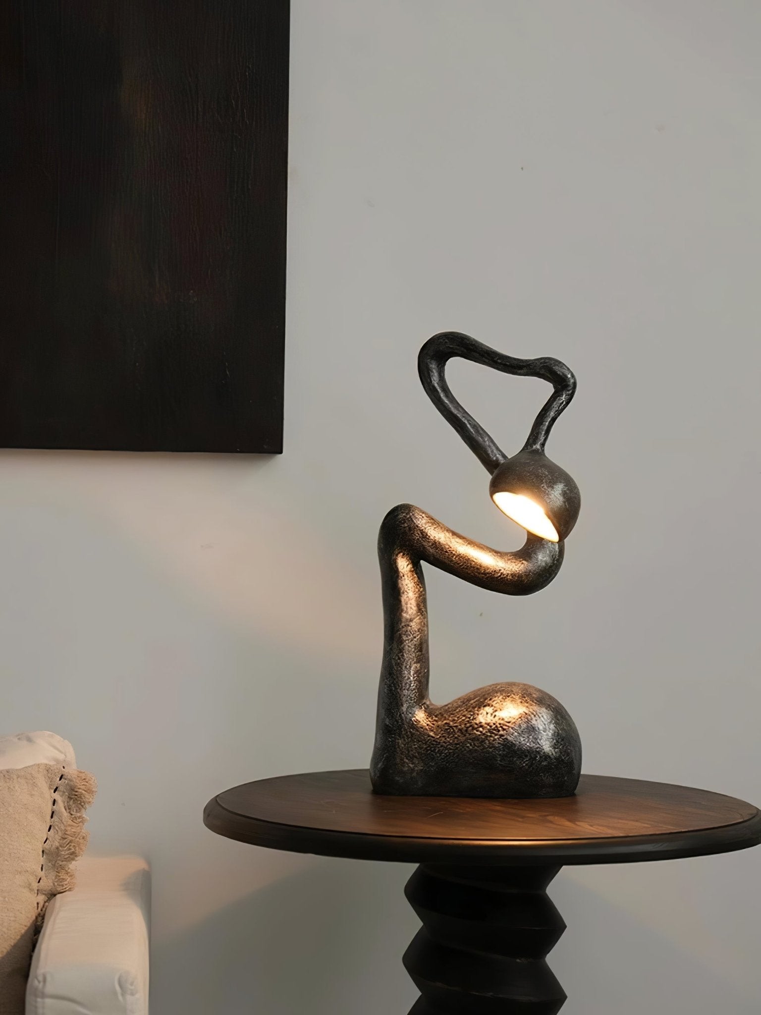 Handmade Myrrh Sculpture Table Lamp - Elegant Home Decor for Bedroom, Living Room & Office - Perfect for Relaxation & Aromatherapy