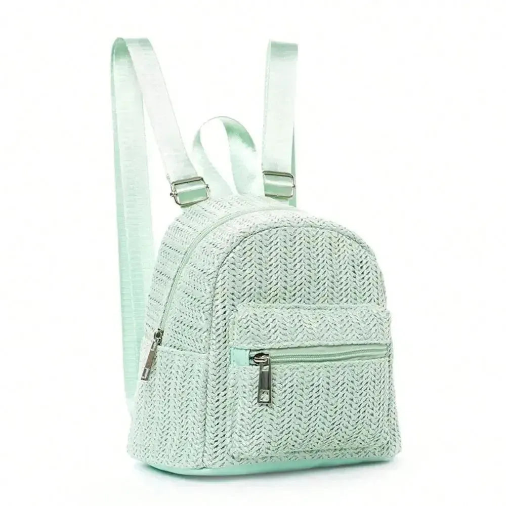 Stylish Straw Woven Backpack for Women - Trendy Summer Beach Bag, Boho Chic Purse for Travel, Shopping & Outdoor Adventures