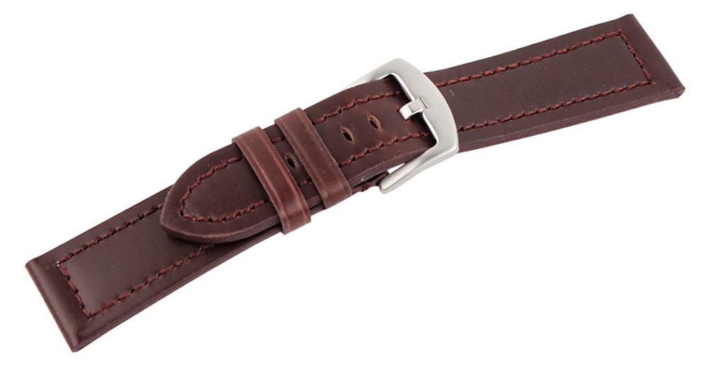 Premium Smooth Matte Leather Watch Band Strap - Black & Brown Replacement Strap for Apple Watch, Fitbit & More | Comfortable & Durable for Everyday Wear, Workouts & Formal Occasions