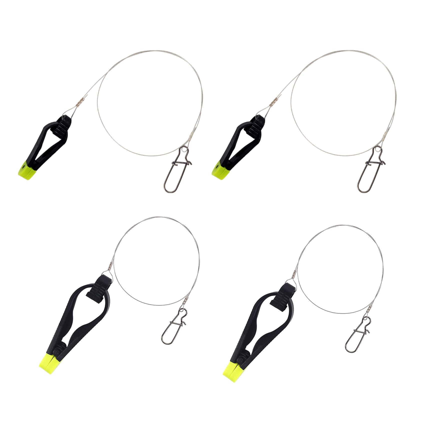 **Downrigger Line Release Clips with 18-Inch Leader & Snap - Heavy Duty Weight Release Clips for Planer Board, Downrigger Trolling & Offshore Fishing - Perfect for Saltwater & Freshwater Anglers**