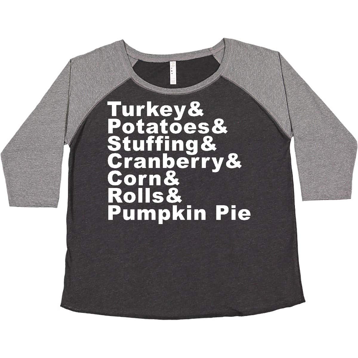 Thanksgiving Turkey & Potatoes Graphic Women's Plus Size T-Shirt - Comfortable Holiday Apparel for Family Gatherings & Festive Celebrations