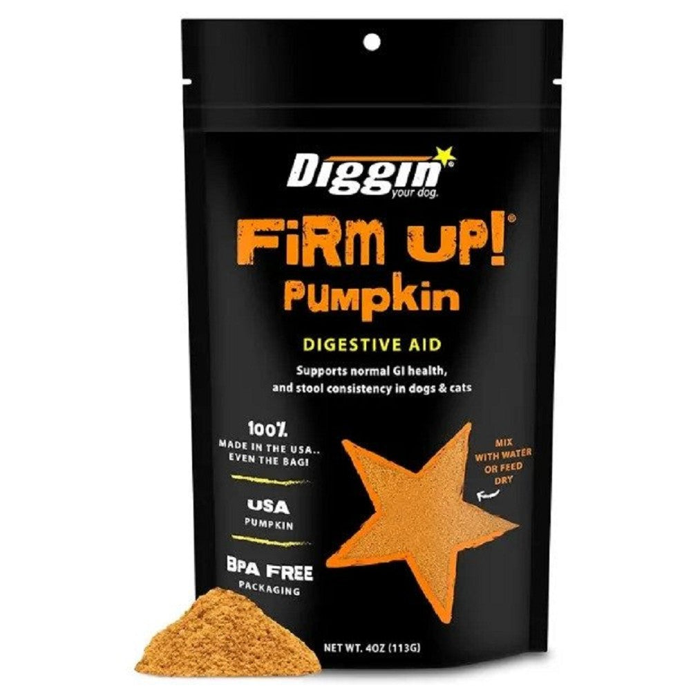 Diggin Firm Up Pumpkin Digestive Aid for Dogs & Cats - Natural Pet Supplement for Diarrhea & Upset Stomach Relief - Perfect for Sensitive Stomachs & Digestive Health Support