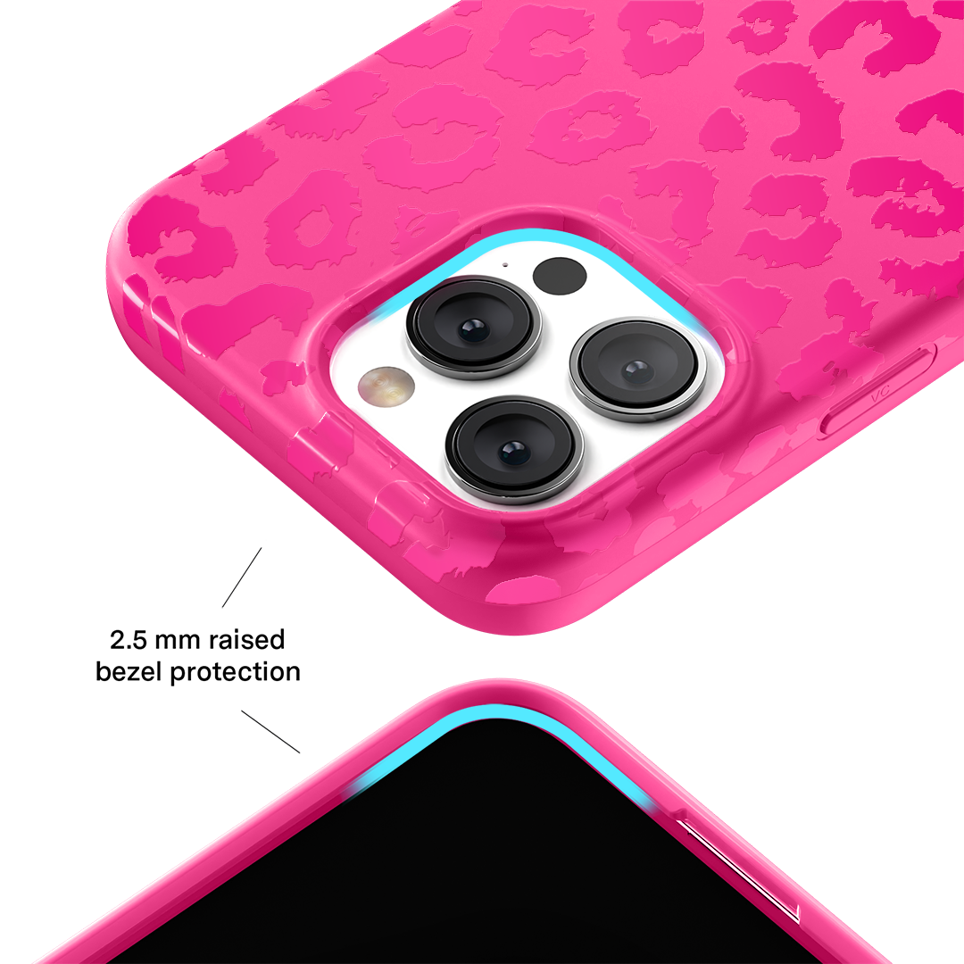 Hot Pink Leopard Print iPhone Case - Stylish & Durable Phone Cover for Women, Trendy Accessory for Everyday Use & Fashion Enthusiasts