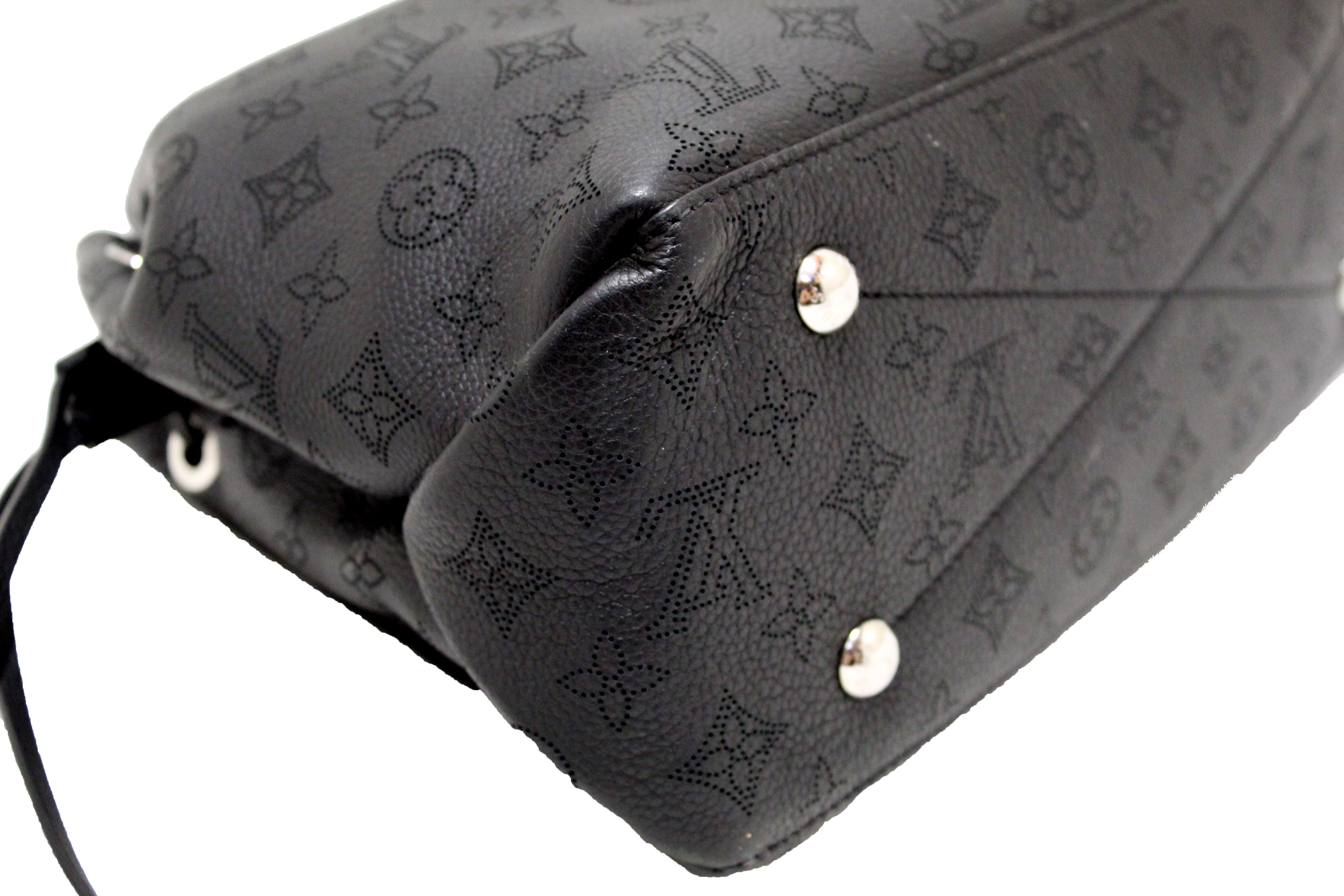 Authentic Louis Vuitton Black Mahina Perforated Calfskin Leather Bella Tote Bag - Luxury Designer Handbag for Women, Perfect for Work, Travel & Everyday Use