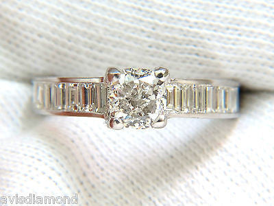 2.41CT GIA Certified F/VS Cushion Brilliant Diamond & Baguette Platinum Ring for Engagement, Wedding, Anniversary - Luxury Bridal Jewelry Gift