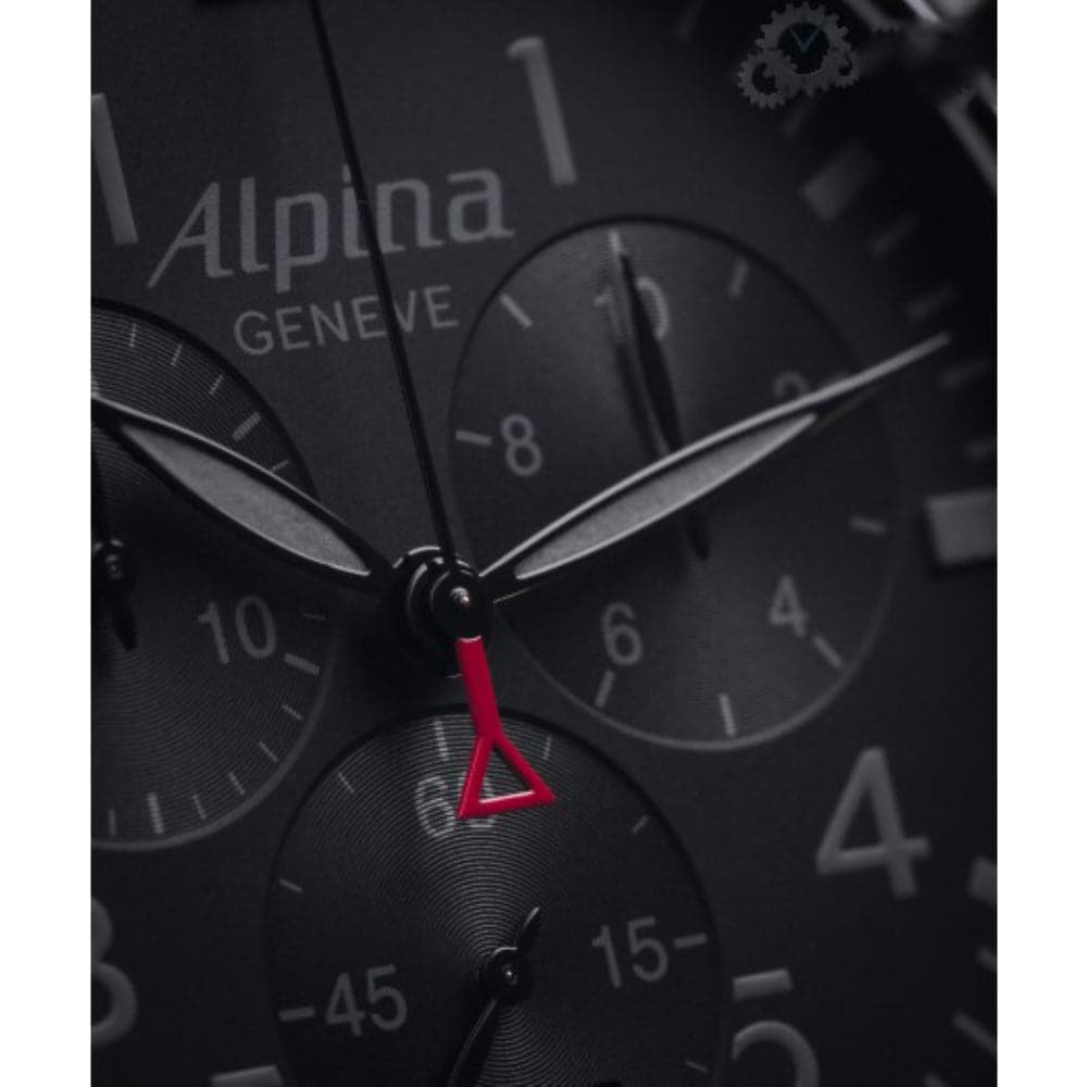 ALPINA STARTIMER Pilot Chronograph Big Date Shadow Line Men's Watch AL 372BB4FBS6 - Luxury Aviator Timepiece for Business, Travel & Formal Occasions