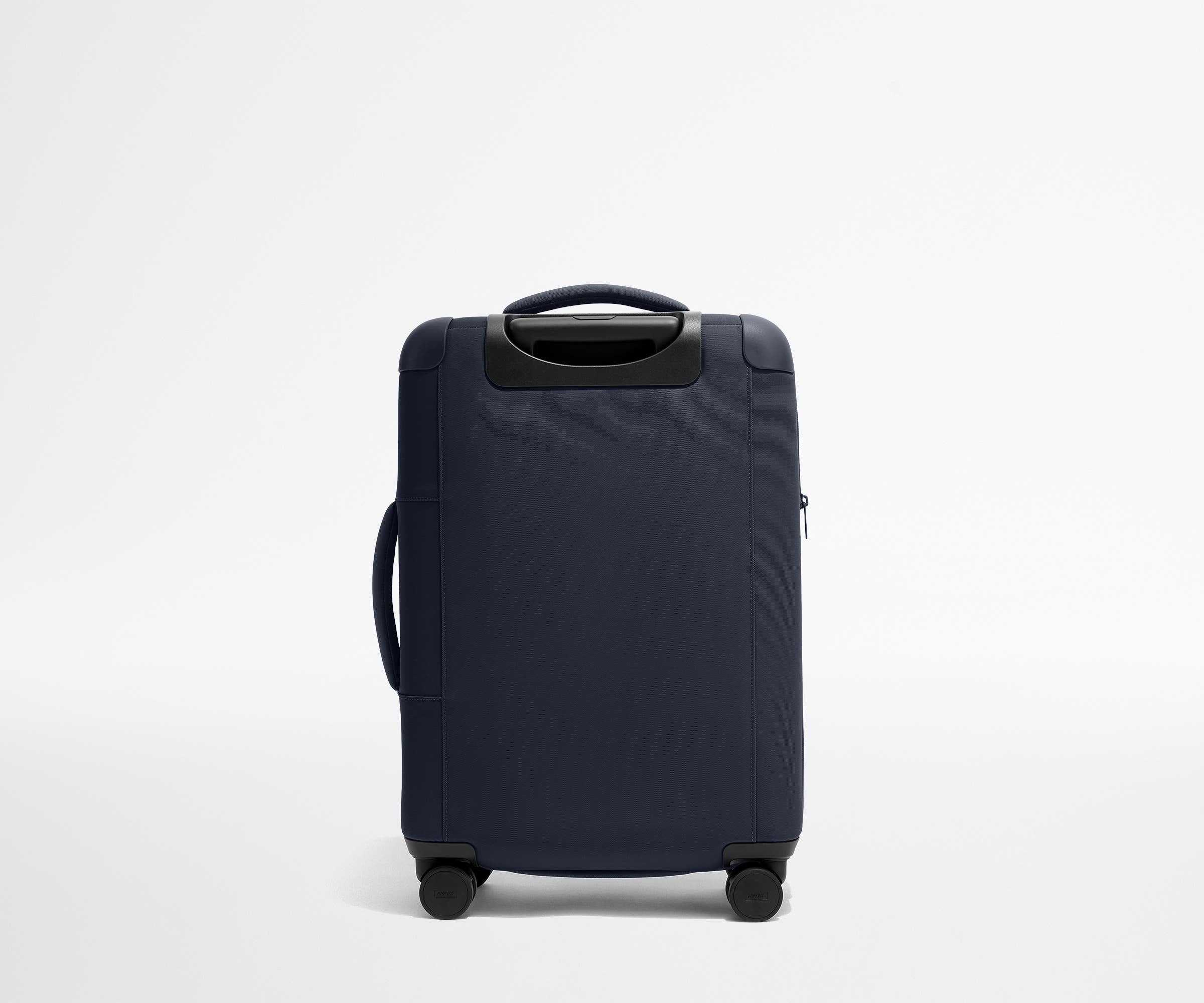 Navy Blue Softside Bigger Carry On Luggage - Lightweight Expandable Suitcase for Travel, Business Trips & Weekend Getaways