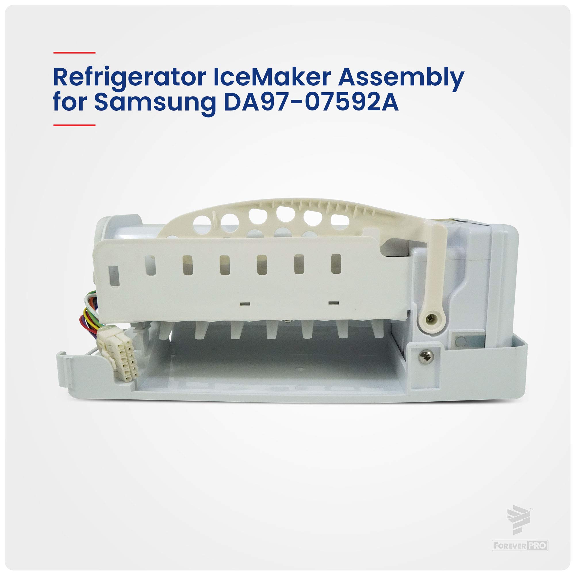ForeverPRO DA97-07592A Ice Maker Assembly Replacement for Samsung Refrigerator - Compatible with Model 2051096 - Perfect for Kitchen Appliance Repair & DIY Installation