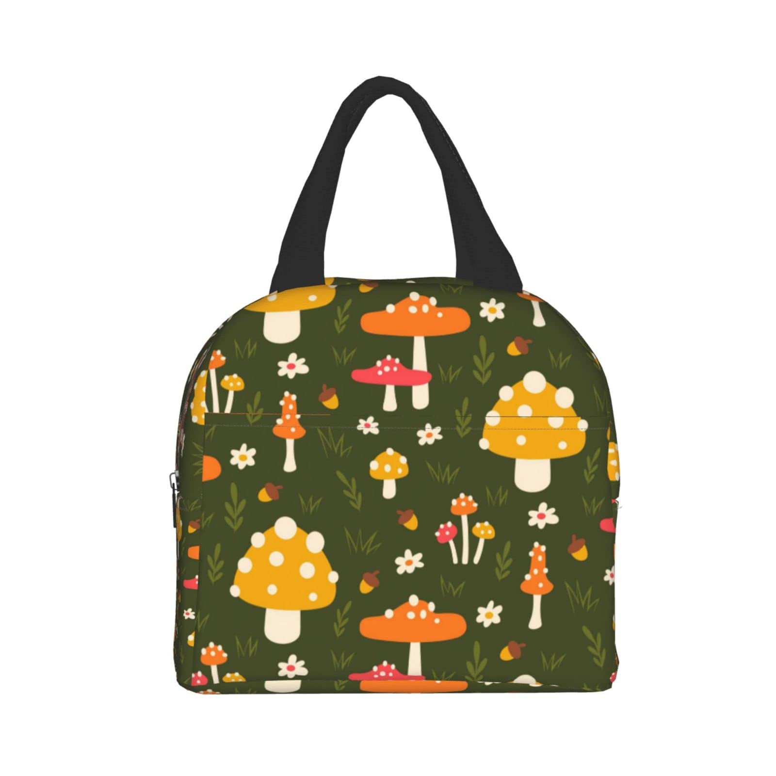 Colorful Cartoon Mushroom Insulated Lunch Box - Reusable & Portable Meal Container for Men & Women - Perfect for Work, Travel, Picnic & Outdoor Activities