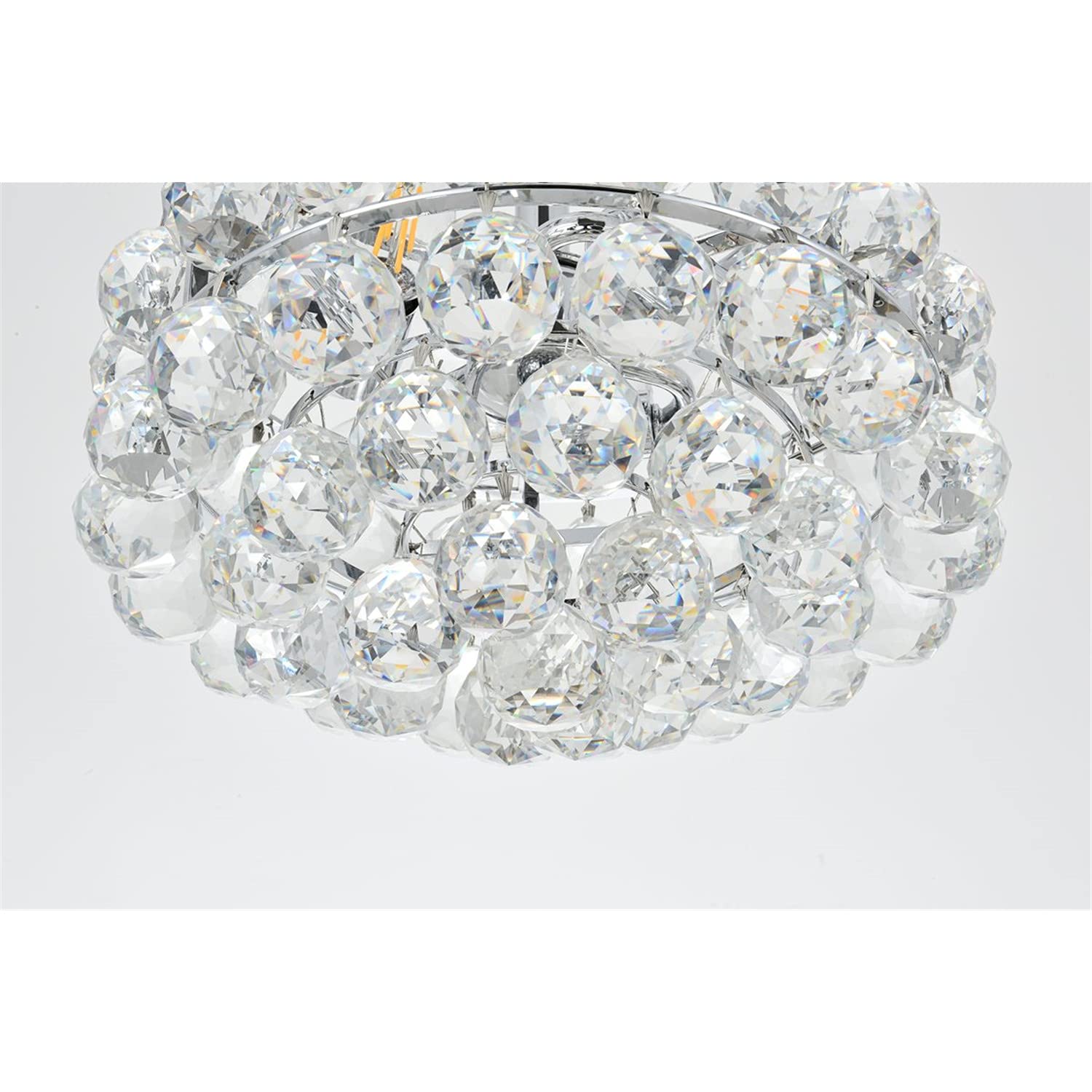 12 Inch Chrome Savannah Modern Pendant Light - Bright Indoor Ceiling Fixture for Living Room, Kitchen & Bedroom Decor
