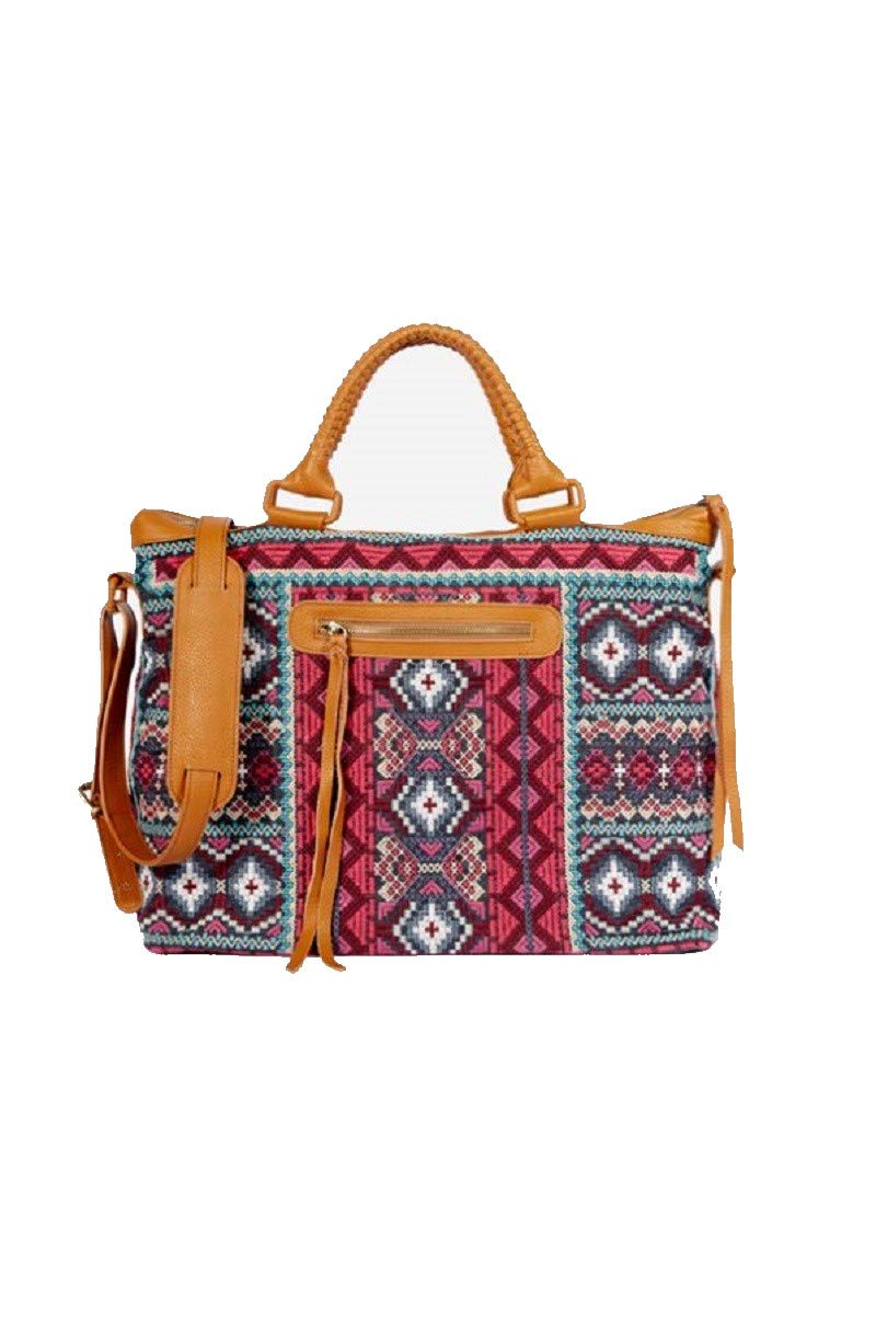 Johnny Was Kaya Overnight Tote Bag for Women - Stylish Travel & Weekend Getaway Carryall (W01819-5) | Perfect for Beach, Gym & Shopping Trips