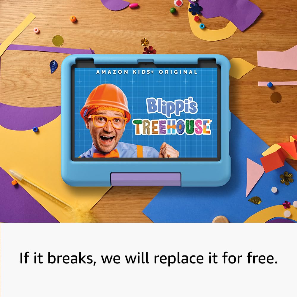 Amazon Fire HD 10 Kids Tablet (2023) with Kid-Friendly Stylus & Tether - 10.1
