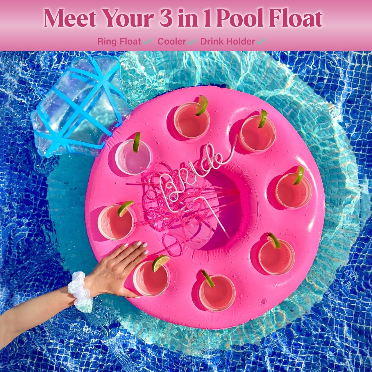 48-Piece Bachelorette Party Pool & Beach Set - Bridesmaid Gifts, Decorations, Hair Ties & Scrunchies - Perfect for Bachelorette Parties, Beach Getaways & Poolside Celebrations