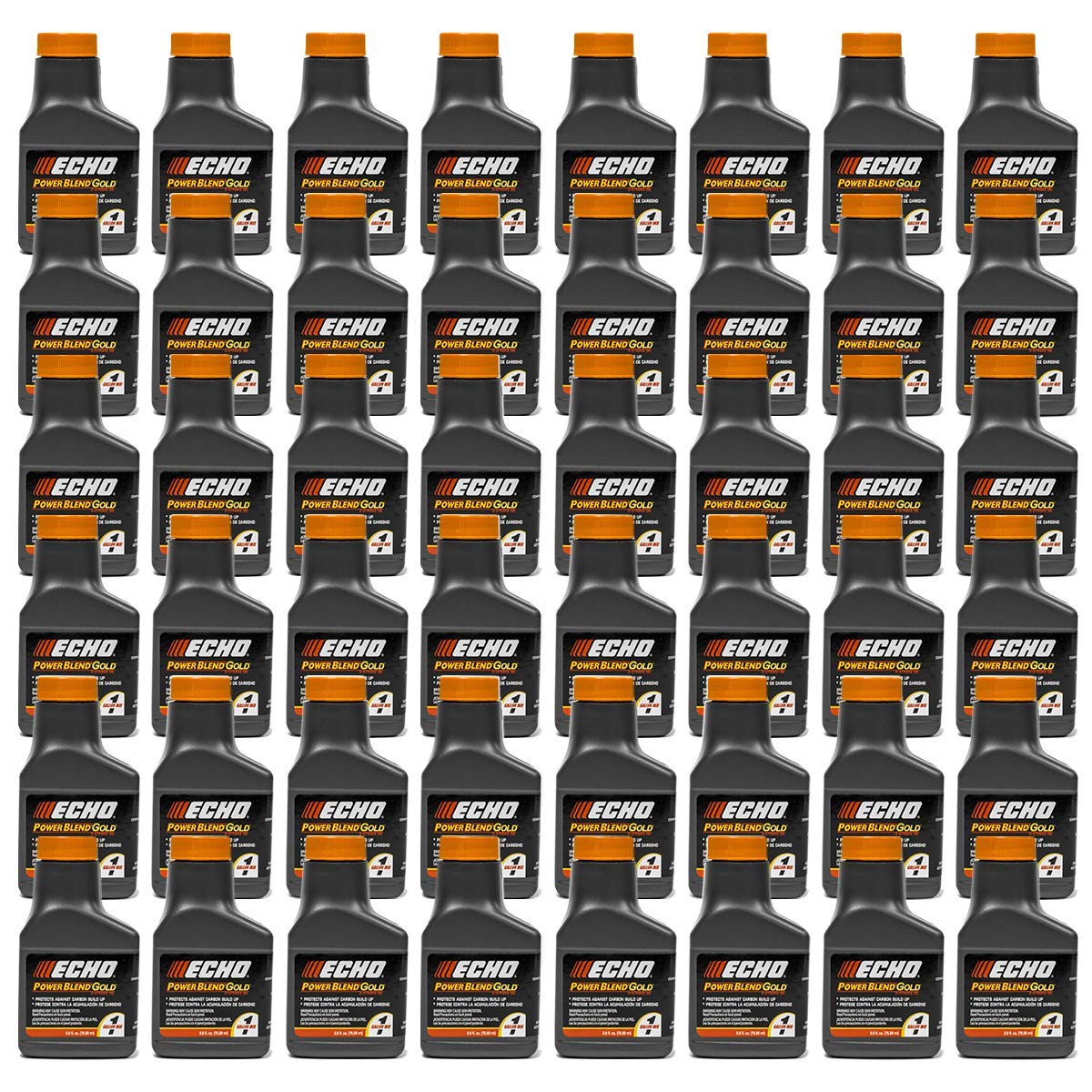 48 Pack Echo Power Blend 2-Cycle Engine Oil 2.6 oz Bottles - Mixes with 1 Gallon Gas for Outdoor Power Equipment, Lawn Mowers, Chainsaws, Trimmers & Blowers (Model 6450001G) - High Performance Fuel Treatment for Small Engines