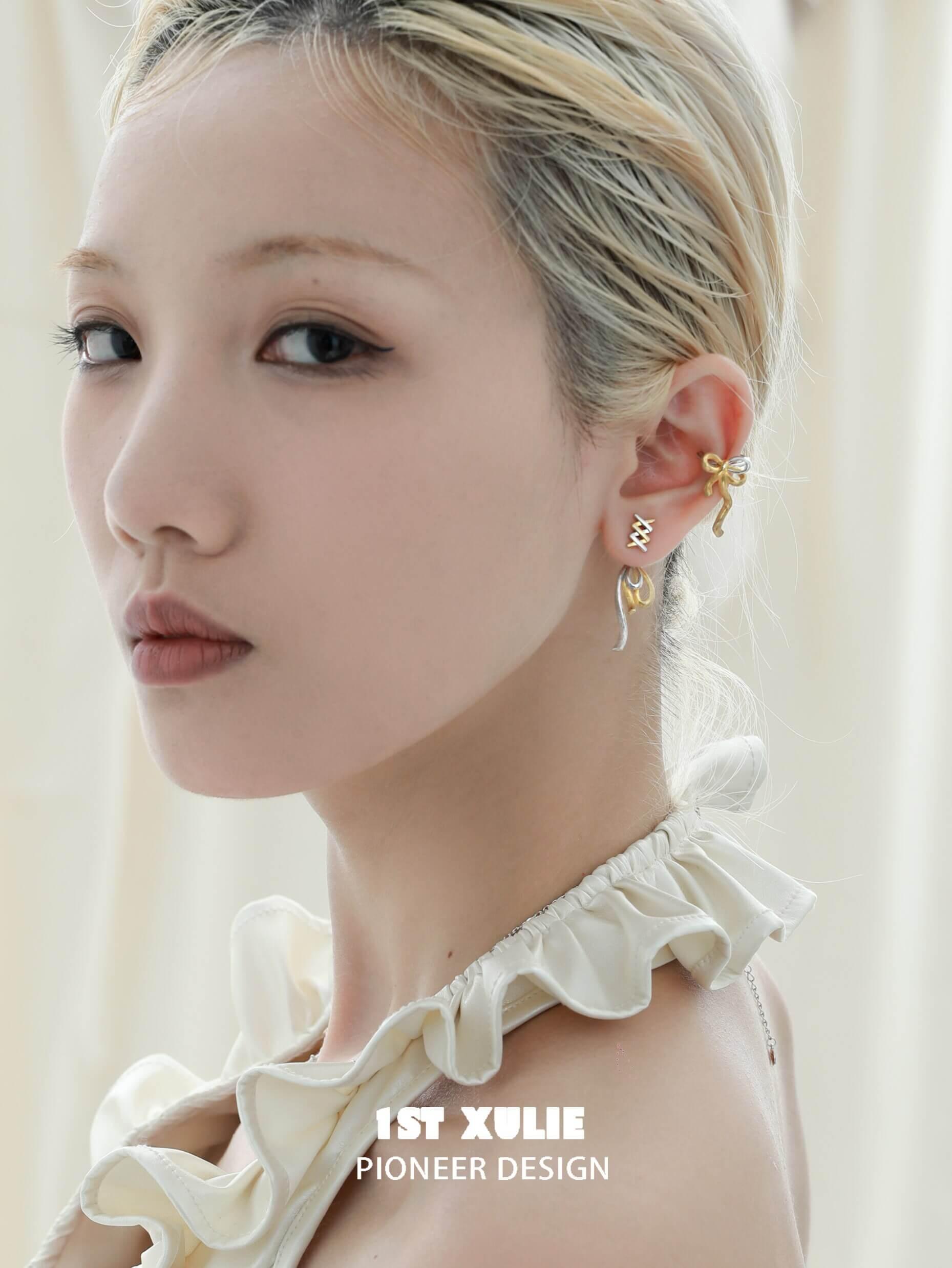 18K Gold Plated Lucky Cat Bow Tie Earrings for Women - Elegant Fashion Jewelry Gift for Birthday, Party & Special Occasions