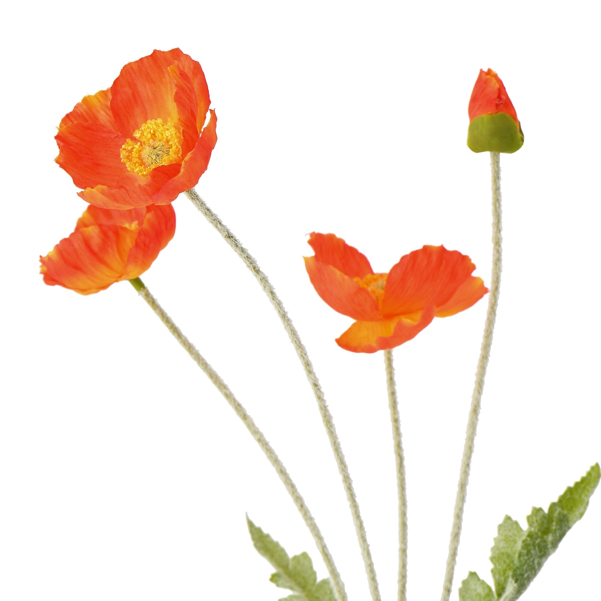 Red Artificial Poppy Flower - Realistic Silk Floral Decor for Home, Wedding, and Party Arrangements