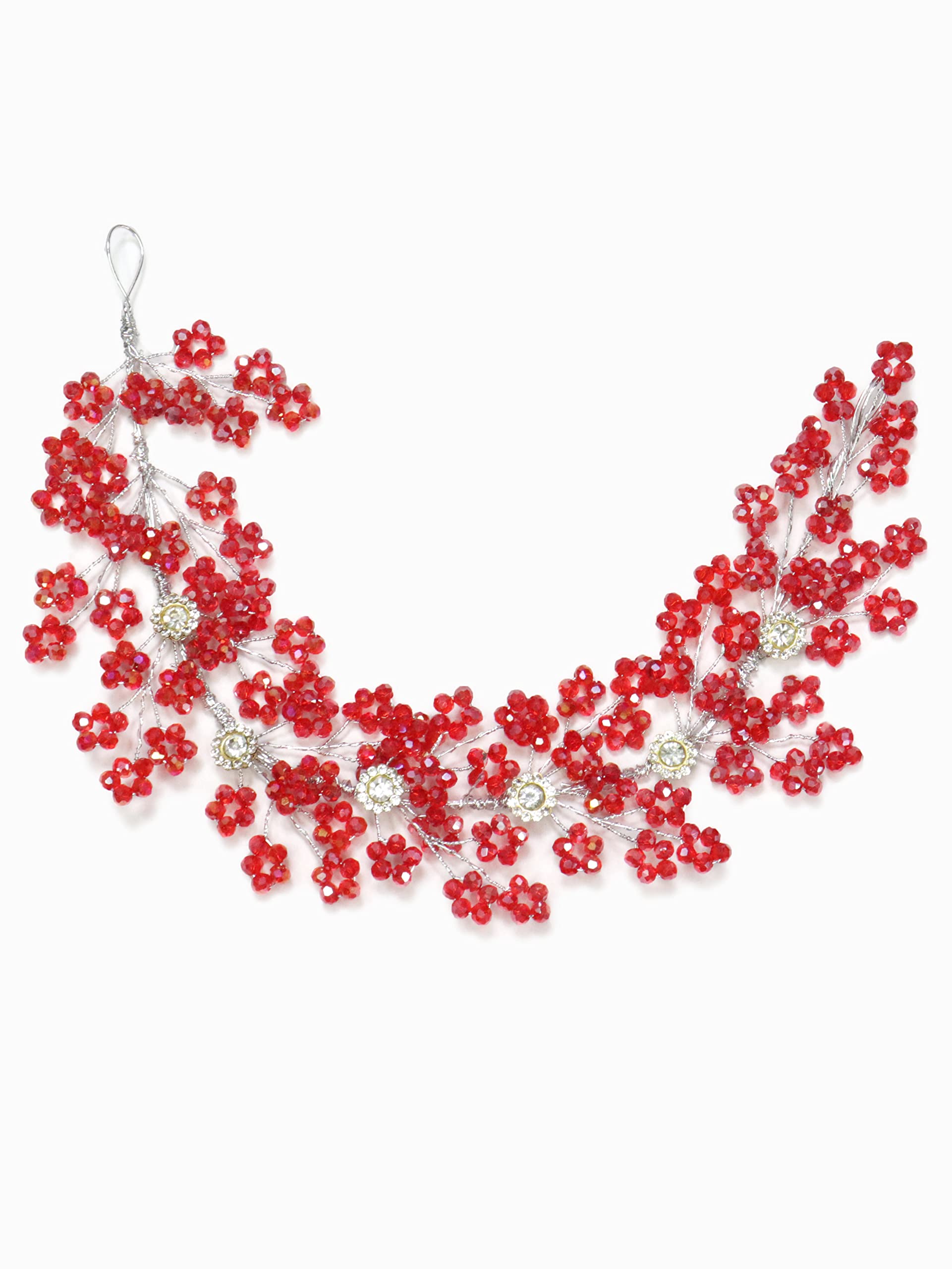 FIMBUL Floral Crystal Hair Vine Bridal Hair Pin - Elegant Wedding Headpiece for Women, Perfect for Bridal Shower, Boho Wedding & Special Occasions