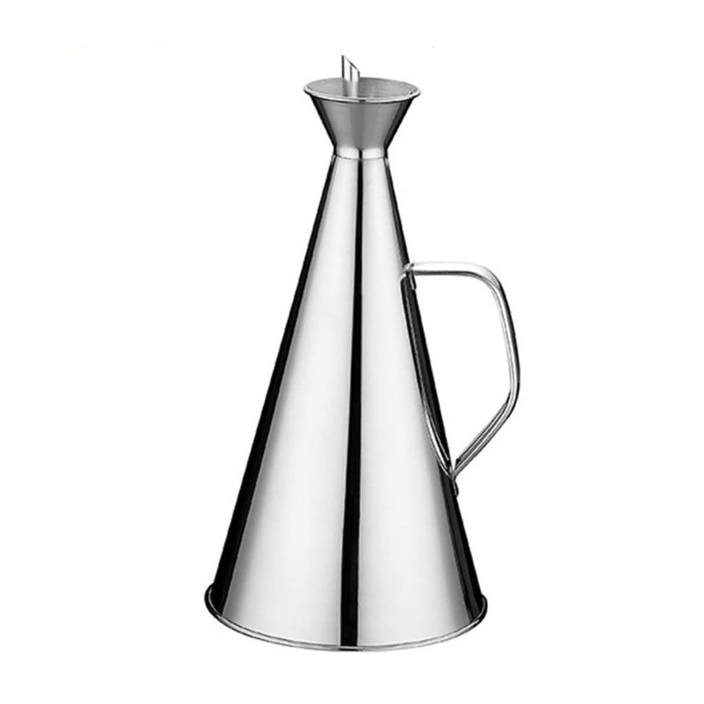 GVOZI 250ml Stainless Steel Oil Dispenser Bottle - Leakproof Olive Oil & Vinegar Pourer with Drizzler Spout - Perfect for Kitchen, Salad Dressing & Cooking - Household Essential Oil Cruet