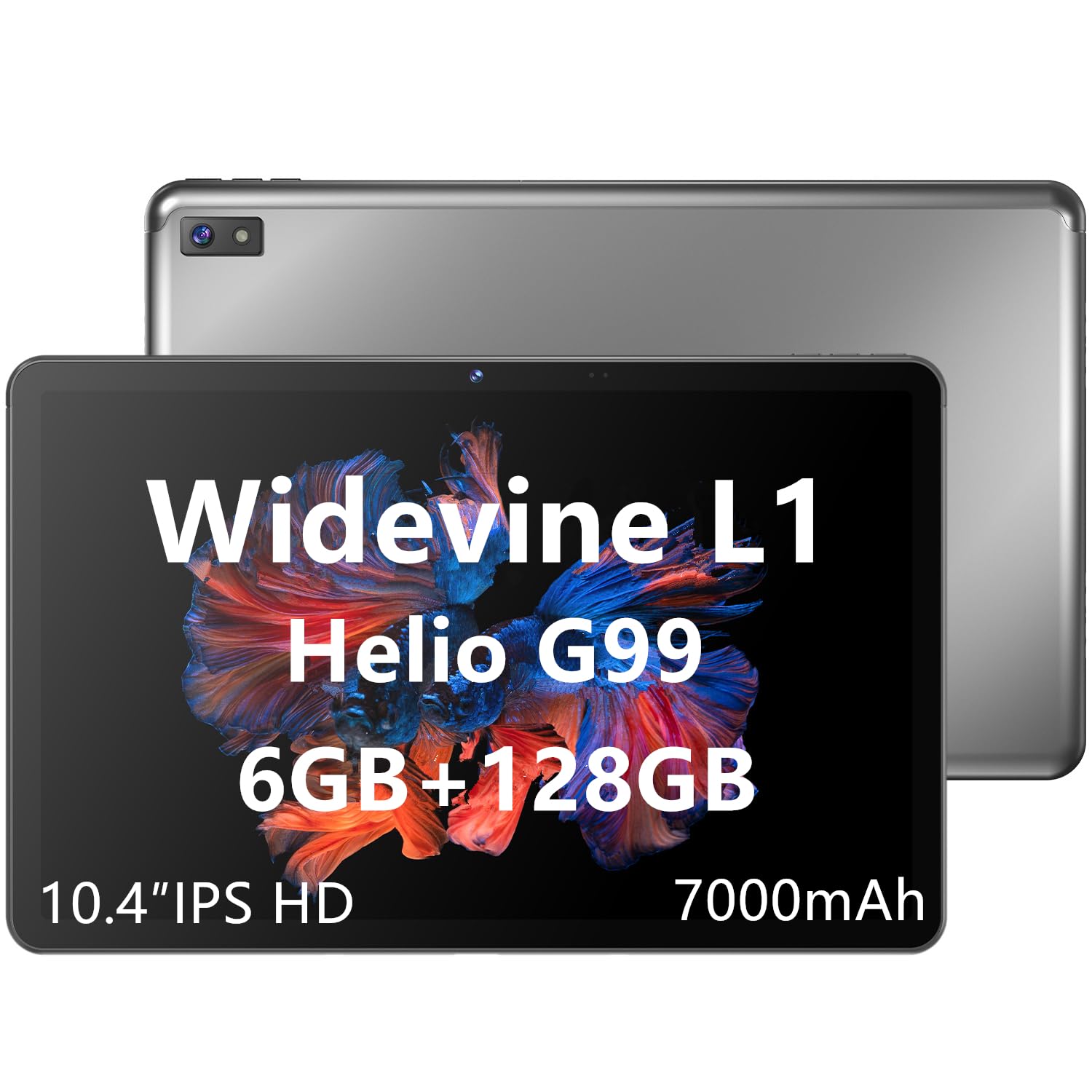 LincPlus 10.4 Inch Android Tablet - 2K HD Display, MediaTek Helio G99 Processor, 6GB RAM + 128GB ROM (Expandable), 7000mAh Battery, WiFi GPS - Perfect for Work, Study, and Entertainment (T3-6G Model)