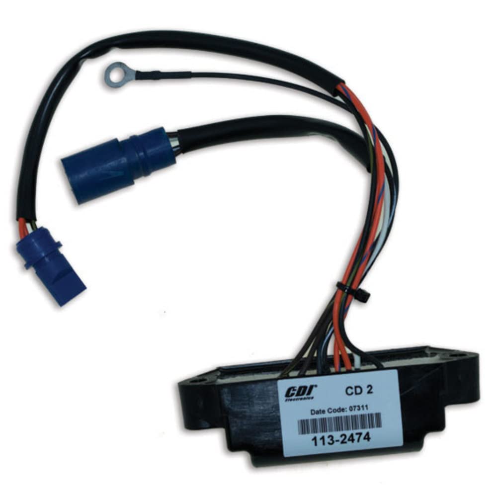 CDI Electronics 113-2474 2-Cylinder Power Pack for Johnson/Evinrude Outboard Motors - Reliable Ignition System for Marine Engines - Perfect for Boat Repair & Maintenance