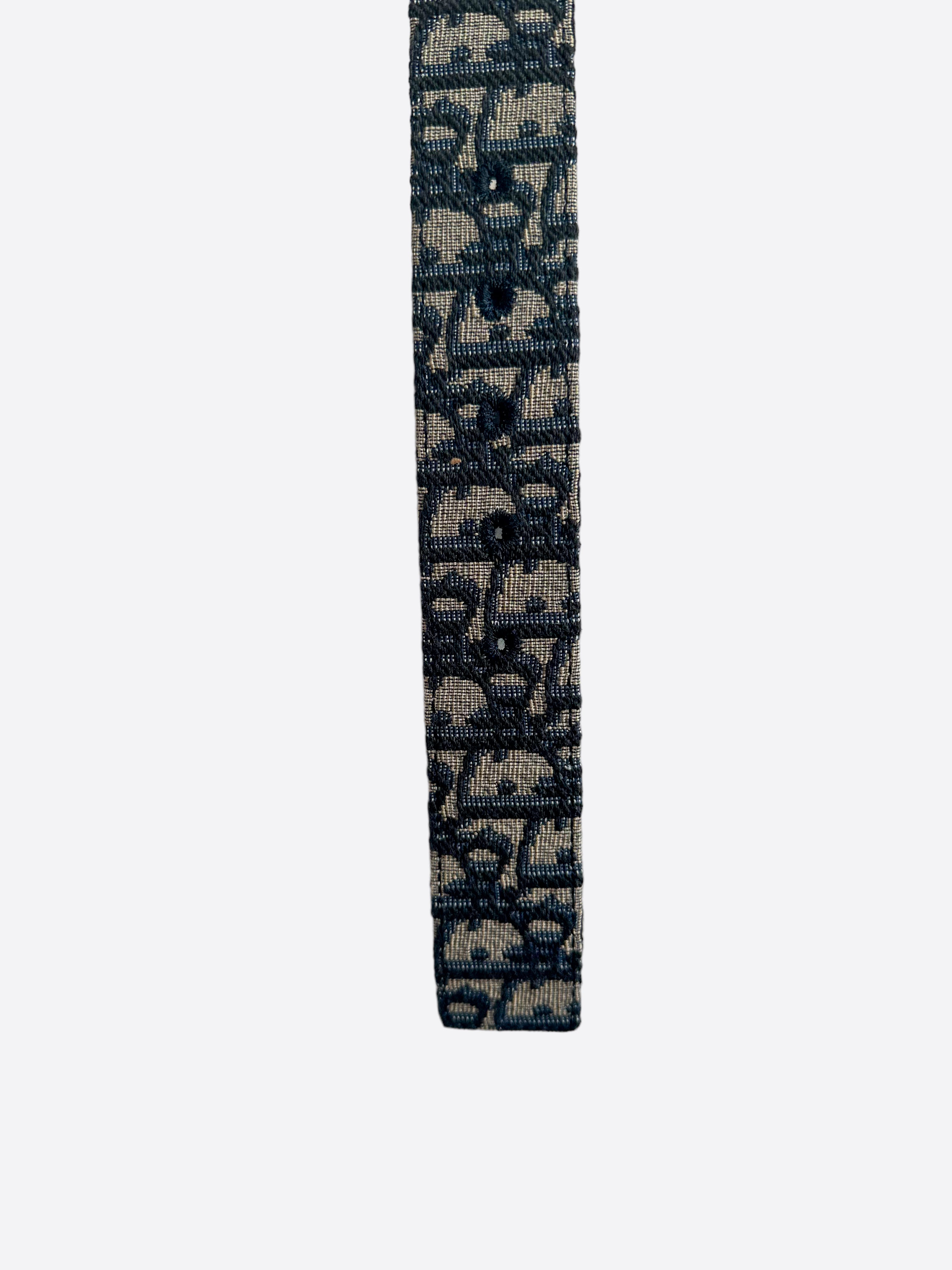 Dior Reversible Belt with Gold Buckle - Beige Oblique & Black Leather Strap for Men & Women | Perfect for Casual, Office & Formal Outfits