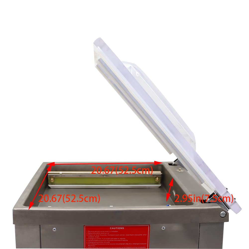 INTSUPERMAI DZ500 Single Chamber Vacuum Sealer - Stainless Steel Food Packaging Machine with Digital Display (110V) | Perfect for Meal Prep, Sous Vide & Food Preservation