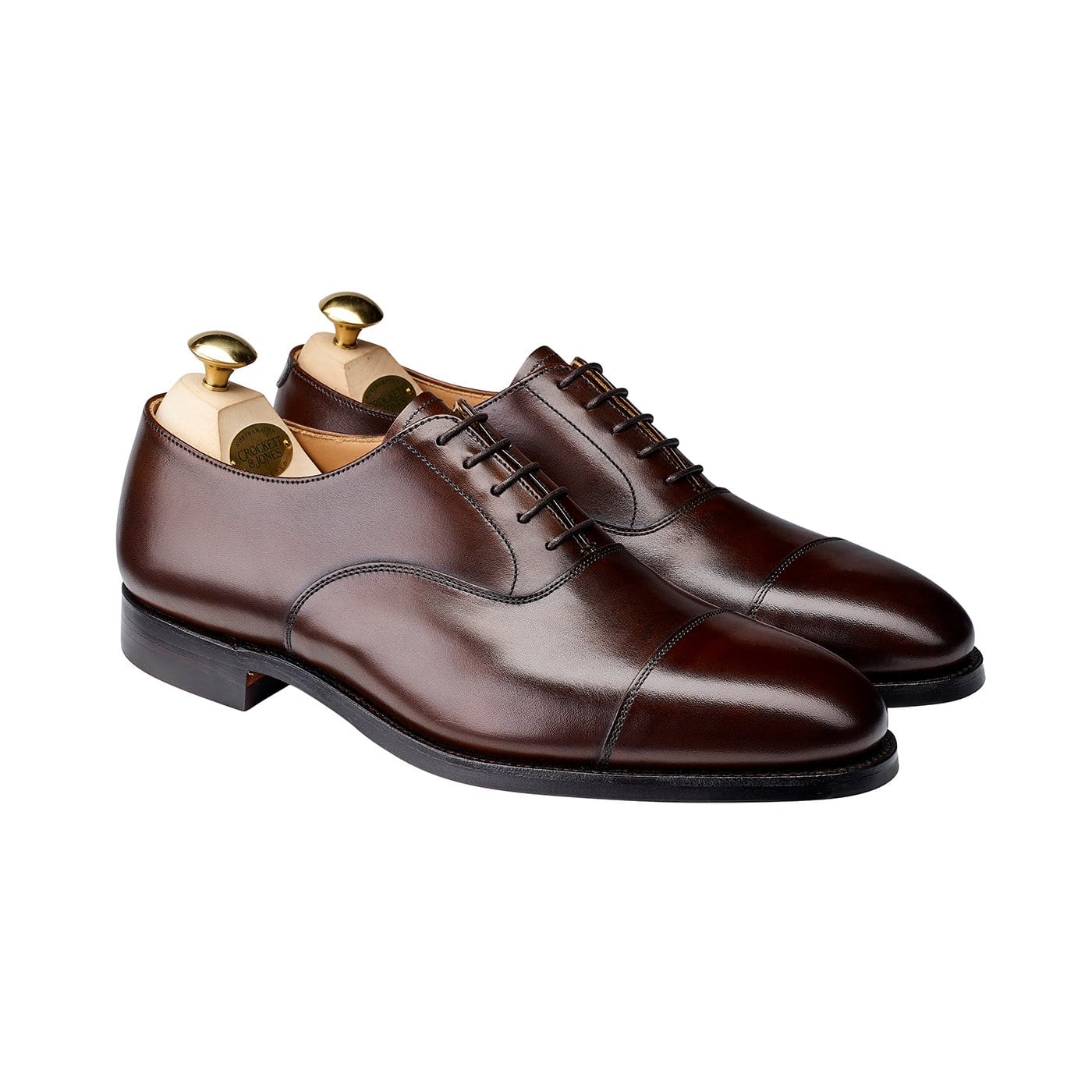 Premium Connaught 2 Dark Brown Burnished Calf Leather Dress Shoes for Men - Perfect for Business, Formal Events & Office Wear