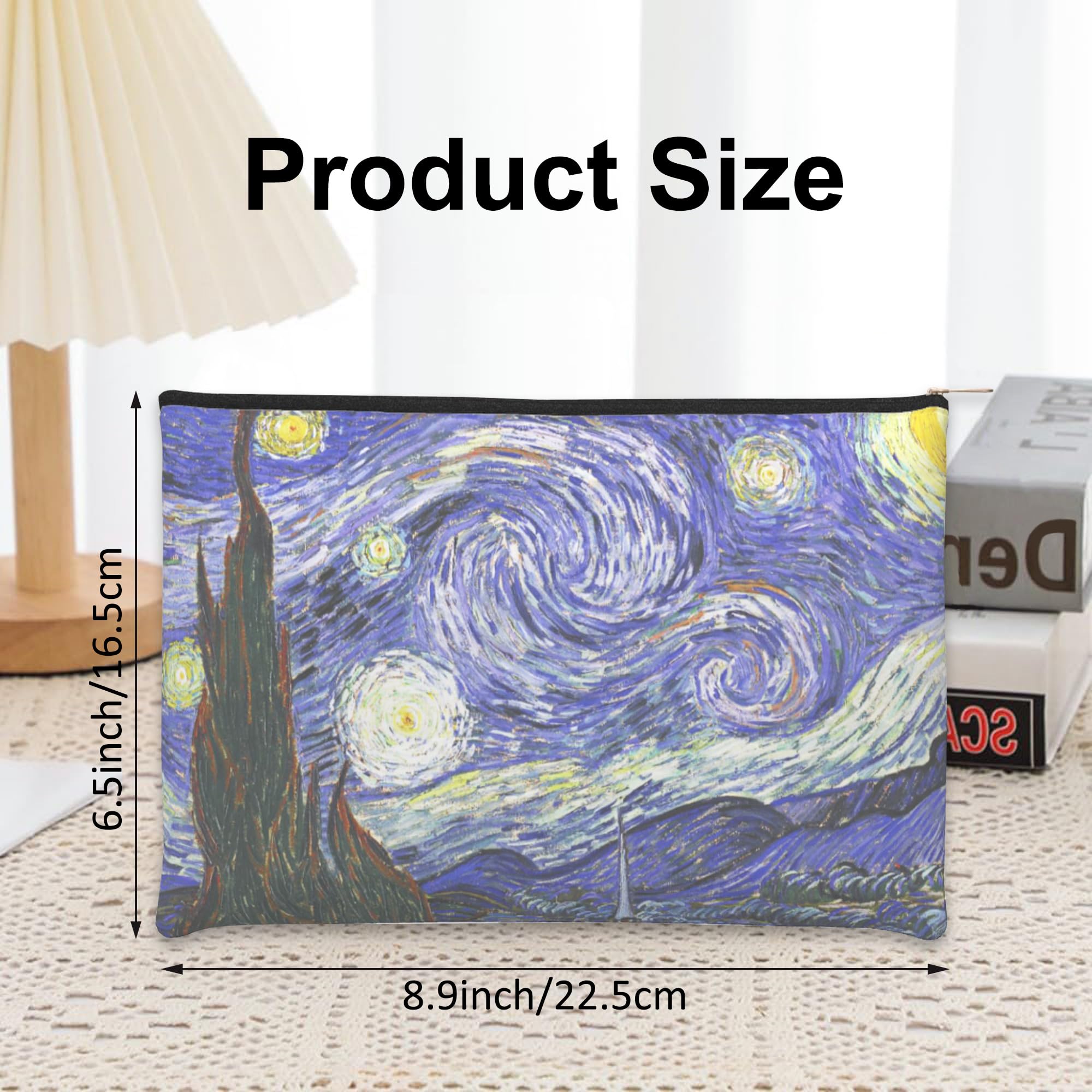 Starry Night Waterproof Makeup Bag for Women - Travel Cosmetic Pouch Organizer with Zipper, Perfect for Gym, Beach & Daily Essentials Storage