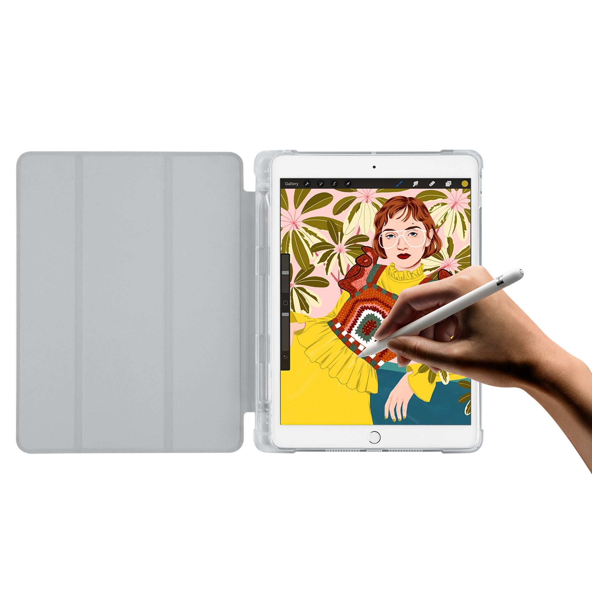 Premium iPad See-Through Case with Signature & Occupation 208 Design - Slim Protective Cover for Work, School & Travel