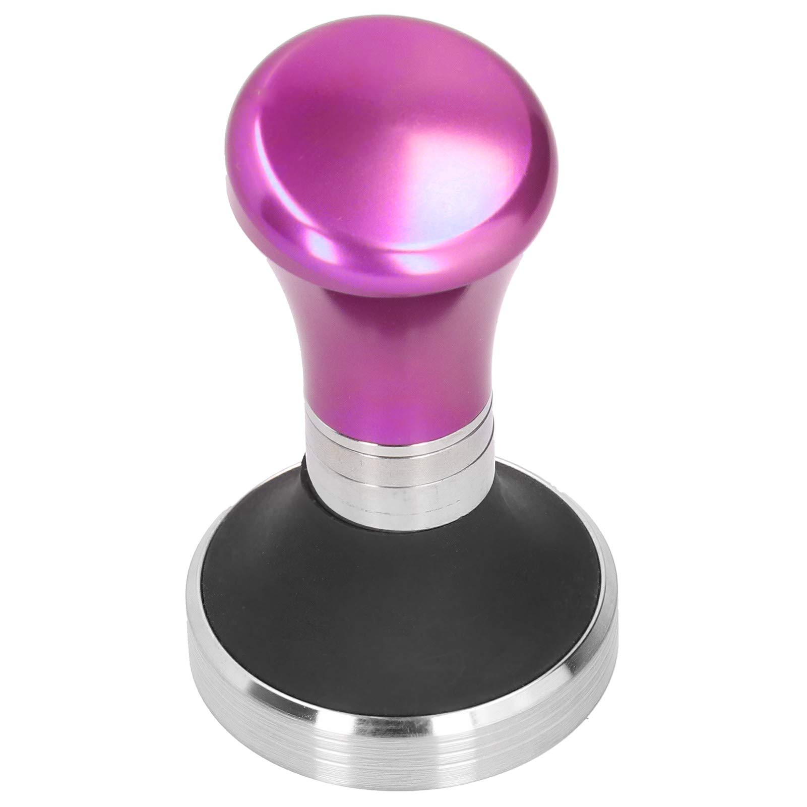 Premium 58mm Coffee Tamper - Stainless Steel Flat Base Espresso Powder Press with Adjustable Height - Perfect for Home Baristas & Coffee Shops - Barista Accessories for Espresso Machines (Rose Red) - Ideal for Latte Art & Professional Coffee Brewing