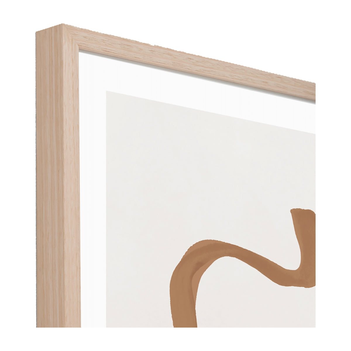 Abstract Figure Caramel Print Wall Art - Modern Home Decor for Living Room, Bedroom & Office | Unique Canvas Painting for Contemporary Interior Design