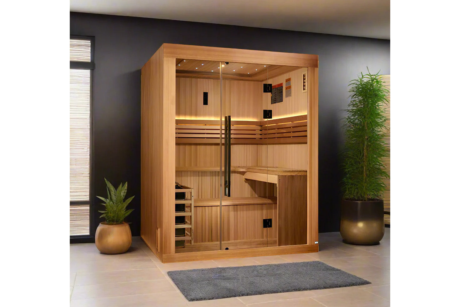Golden Designs Osla Edition 6-Person Traditional Sauna (2025 Model) - Premium Home Spa for Relaxation & Detox - Perfect for Home Gym, Basement or Backyard Wellness Retreat