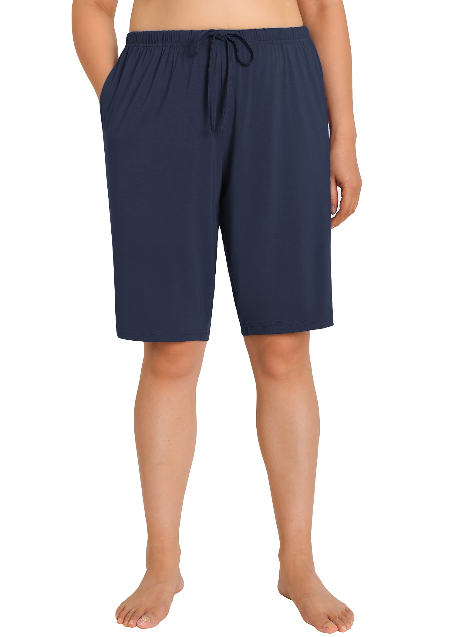 **Esenchel Women's Plus Size Pajama Shorts - Soft Rayon Sleep Shorts for Women, Comfortable Lounge Shorts for Nightwear, Sleepwear & Relaxing at Home**