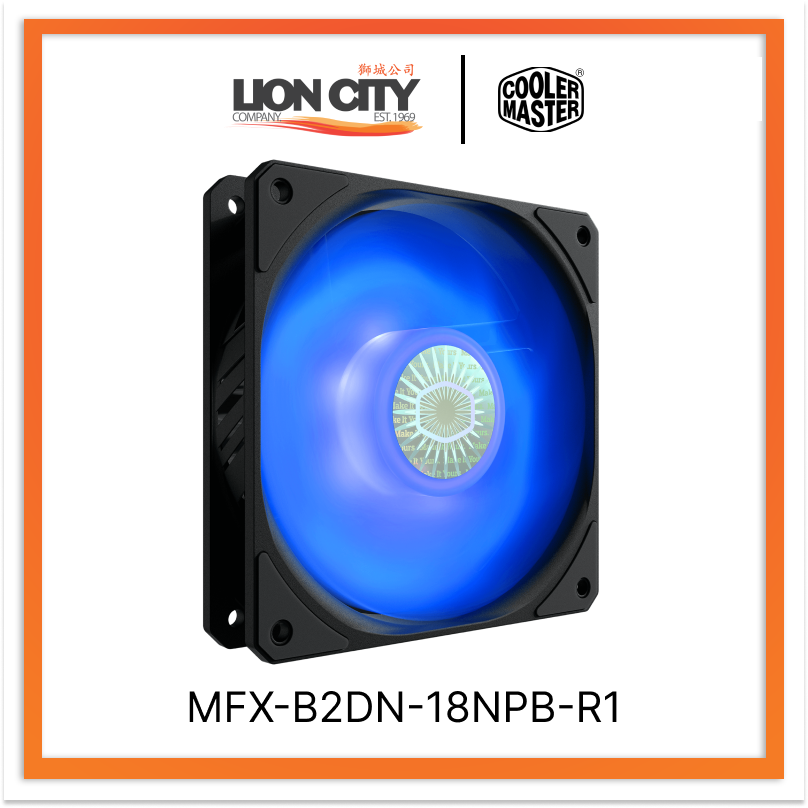 Cooler Master MFX B2DN 18NPB R1 CM SickleFlow 120 PWM Blue LED Fan - High Performance Cooling for PC Gaming, Workstations & Servers (2-Year Warranty)